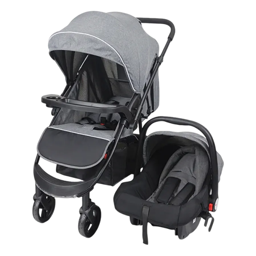 HKM-363731 2 in 1 Be-directional Baby Stroller with Car Seat for Toddlers - Lightweight Folding Design