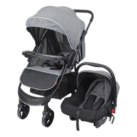 HKM-363731 2 in 1 Be-directional Baby Stroller with Car Seat for Toddlers - Lightweight Folding Design