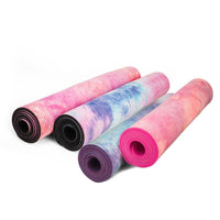 HKM-363731 Tie-Dyed Natural Rubber Suede Yoga Mat with Sublimation Transfer Design
