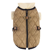 HKM-3638077 Winter Warm Two-Piece Dog Suit in Brown, Army Green, and Wine Red - Sizes S to 3XL