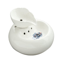 HKM-3638333 Ceramic Automatic Cat Water Dispenser with Filtration System - White and Pink