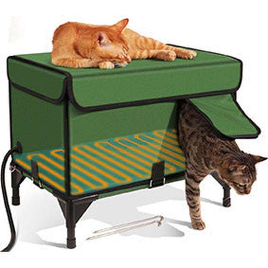 HKM-363859 Foldable Insulated Cat Cage for Outdoor Use - Green, Various Sizes