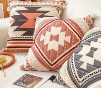 HKM-363923 Scandinavian Ethnic Style Cotton and Linen Sofa Pillow Cover