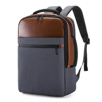 HKM-363923 USB Charging Nylon Laptop Black Backpack for Students, Multi-Compartment Computer Rucksack