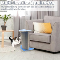 HKM-3639741 Cat Corner Scratcher with Hanging Ball - Vertical Cardboard Scratching Pad for Cats, Durable and Space-Saving Design