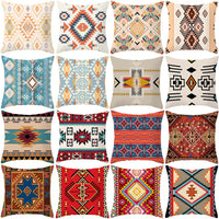 HKM-363987 Bohemian Style Luxury Pillow Cover with Geometric Pattern, 45x45cm Polyesters