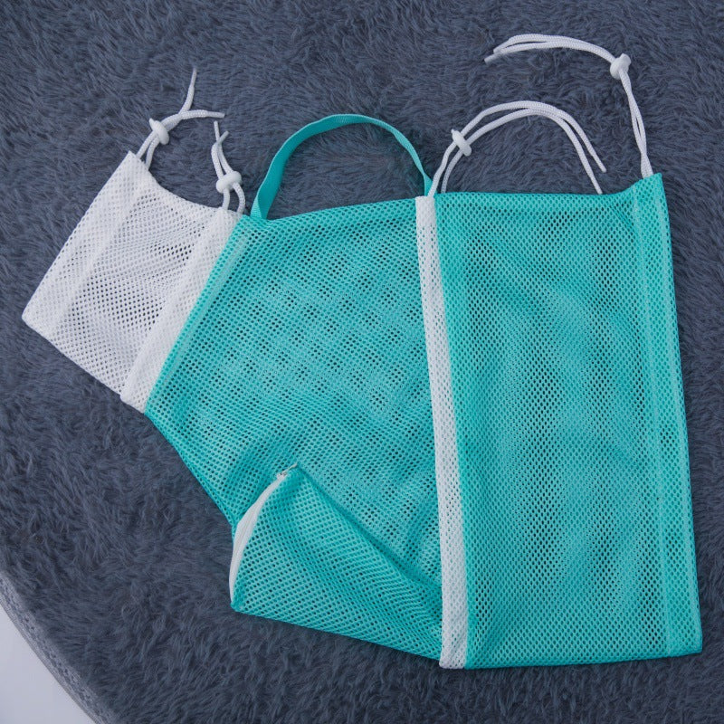 HKM-3640125 Pet Bathing Bag for Cats - Simple Mesh Design in Pink, Gray, and Green