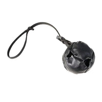 HKM-3640893 Leather Dog Training Bite Ball Toy with Handle for Tug and Fetch Play