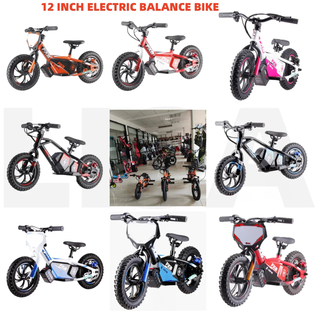 HKM-364115 Electric Mini Motorcycle for Kids with 36V Lithium Battery, 12" Wheels, Dual Speed, and Disc Brake