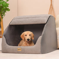 HKM-3641917 Removable Washable Pet Bed for Medium to Large Dogs in Classic Gray