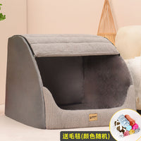 HKM-3641917 Removable Washable Pet Bed for Medium to Large Dogs in Classic Gray