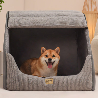 HKM-3641917 Removable Washable Pet Bed for Medium to Large Dogs in Classic Gray