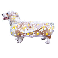 HKM-3642813 Floral TPU Raincoat for Medium-Sized Dogs - Available in Pink and Yellow