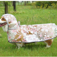 HKM-3642813 Floral TPU Raincoat for Medium-Sized Dogs - Available in Pink and Yellow