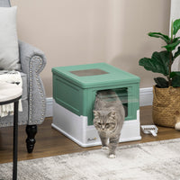 HKM-3643709 Enclosed Cat Litter Box with Dual Entry and Top Exit for Maximum Comfort and Cleanliness