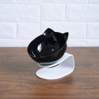 HKM-3644221 Elevated Non-Slip Double Cat Bowl with 15¡ã Tilted Stand for Enhanced Neck Comfort