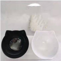 HKM-3644221 Elevated Non-Slip Double Cat Bowl with 15¡ã Tilted Stand for Enhanced Neck Comfort