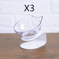 HKM-3644221 Elevated Non-Slip Double Cat Bowl with 15¡ã Tilted Stand for Enhanced Neck Comfort