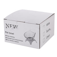 HKM-3644221 Elevated Non-Slip Double Cat Bowl with 15¡ã Tilted Stand for Enhanced Neck Comfort