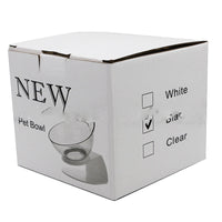 HKM-3644221 Elevated Non-Slip Double Cat Bowl with 15¡ã Tilted Stand for Enhanced Neck Comfort