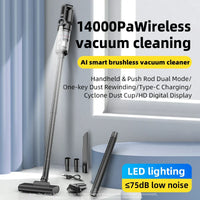 HKM-364435 Portable Handheld Wireless Vacuum Cleaner with Long Life Brushless Motor and Powerful Suction