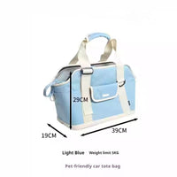 HKM-3644477 Light Blue Water-Repellent Outdoor Backpack for Small Dogs and Cats under 5kg