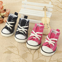 HKM-3644861 Denim Canvas Pet Shoes – Breathable and Comfortable in Blue and Pink