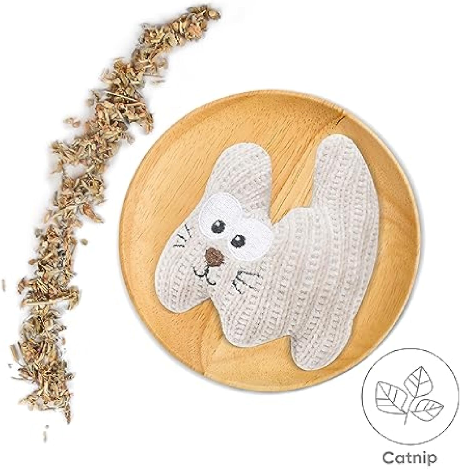 HKM-3645501 Catnip Plush Chew Toy with Bell for Kittens and Cats - Bite Resistant Teething Toy