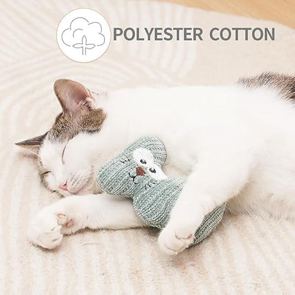 HKM-3645501 Catnip Plush Chew Toy with Bell for Kittens and Cats - Bite Resistant Teething Toy