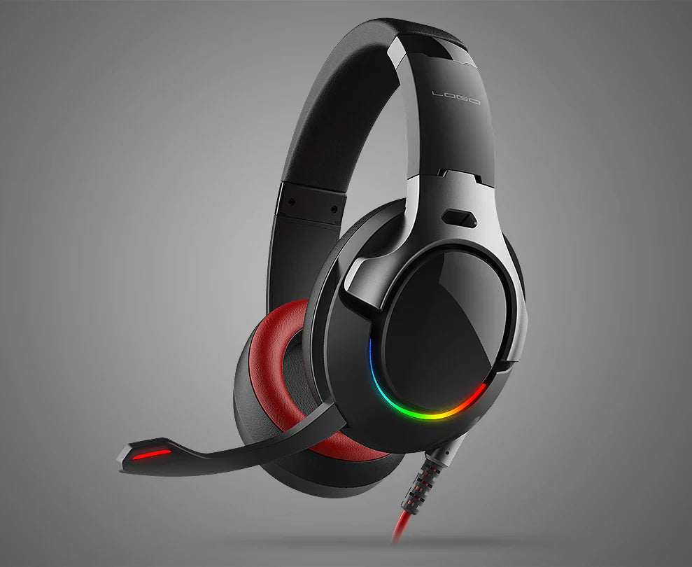 HKM-364691 Onikuma K9 3.5mm Wired RGB Gaming Headset with Active Noise Cancellation and Comfortable Over-Ear Design