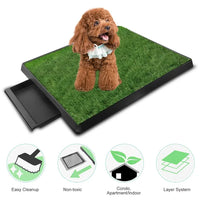 HKM-3647677 Artificial Grass Potty Training Pad for Dogs and Cats - 3-Layer Easy Clean Toilet Trainer Mat