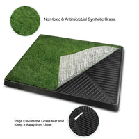 HKM-3647677 Artificial Grass Potty Training Pad for Dogs and Cats - 3-Layer Easy Clean Toilet Trainer Mat
