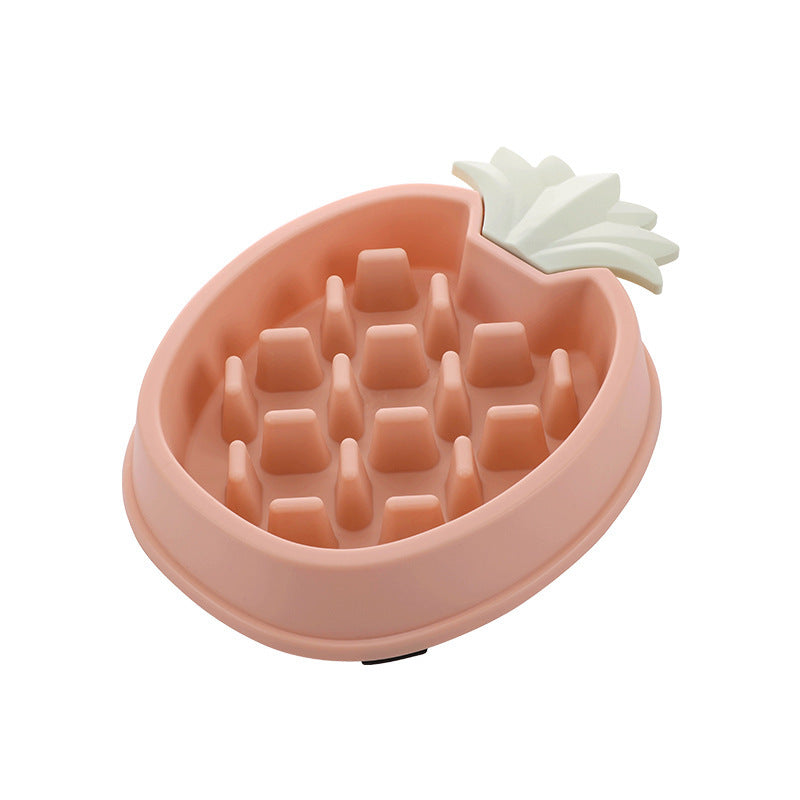 HKM-3648189 Pineapple-Shaped Slow Feed Pet Bowl in Vibrant Colors Suitable for Dogs