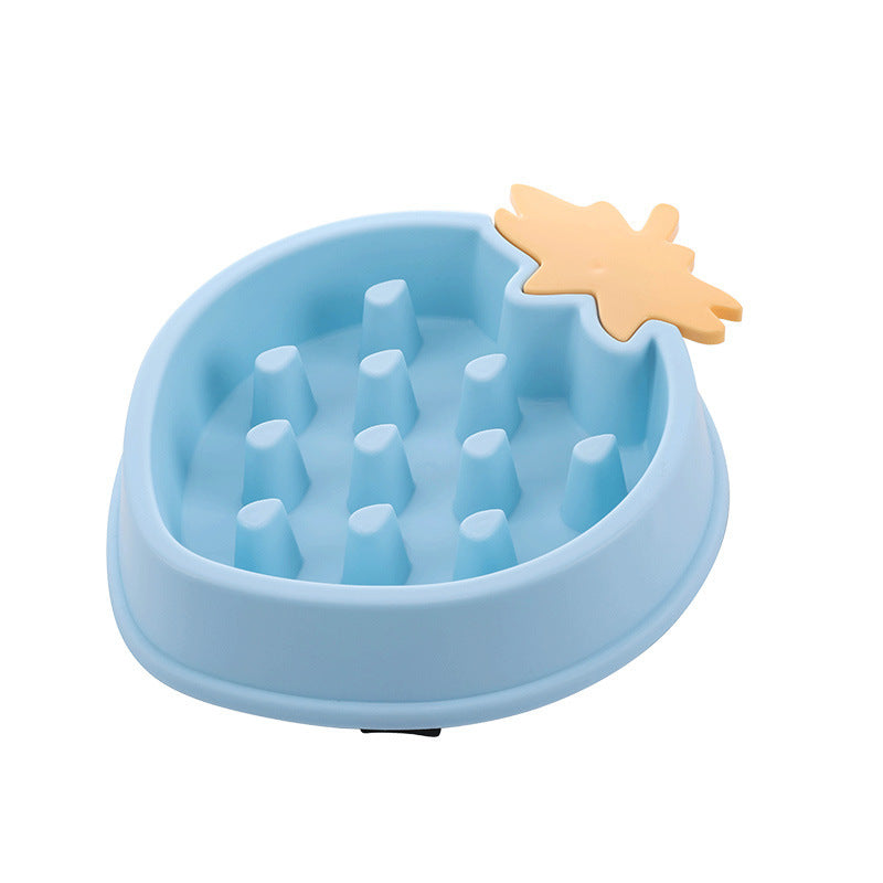 HKM-3648189 Pineapple-Shaped Slow Feed Pet Bowl in Vibrant Colors Suitable for Dogs