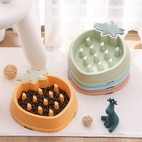 HKM-3648189 Pineapple-Shaped Slow Feed Pet Bowl in Vibrant Colors Suitable for Dogs