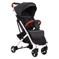HKM-364883 Foldable Baby Stroller with Removable Front Armrest and PU Zipper Handle Cover