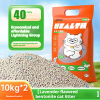 HKM-3649469 Bentonite Cat Litter with Original Lemon and Lavender Scents, Low Dust Formula