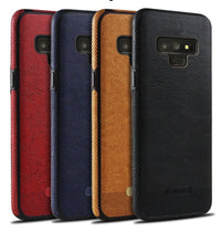 HKM-364947 Luxury Leather Back Cover for Samsung Note9, Note8 - TPU Material in Black, Brown, Red, Sapphire