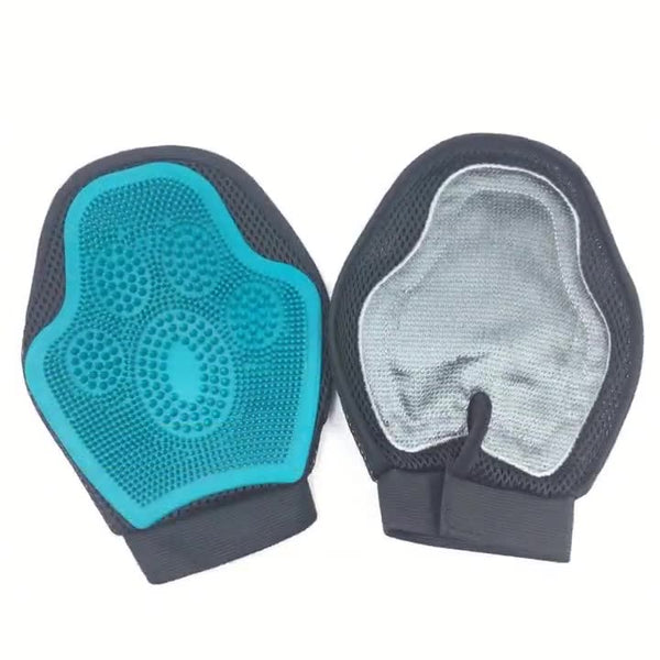 HKM-3649597 Soft Silicone Horse Massage & Bathing Gloves for Easy Dehairing and Grooming