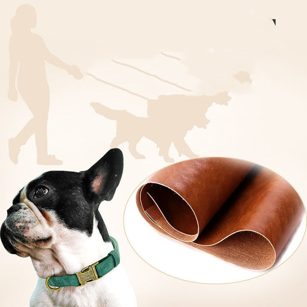 HKM-3649853 Polyurethane Leather Dog Collar for Small to Medium-Sized Dogs - Multiple Colors Available
