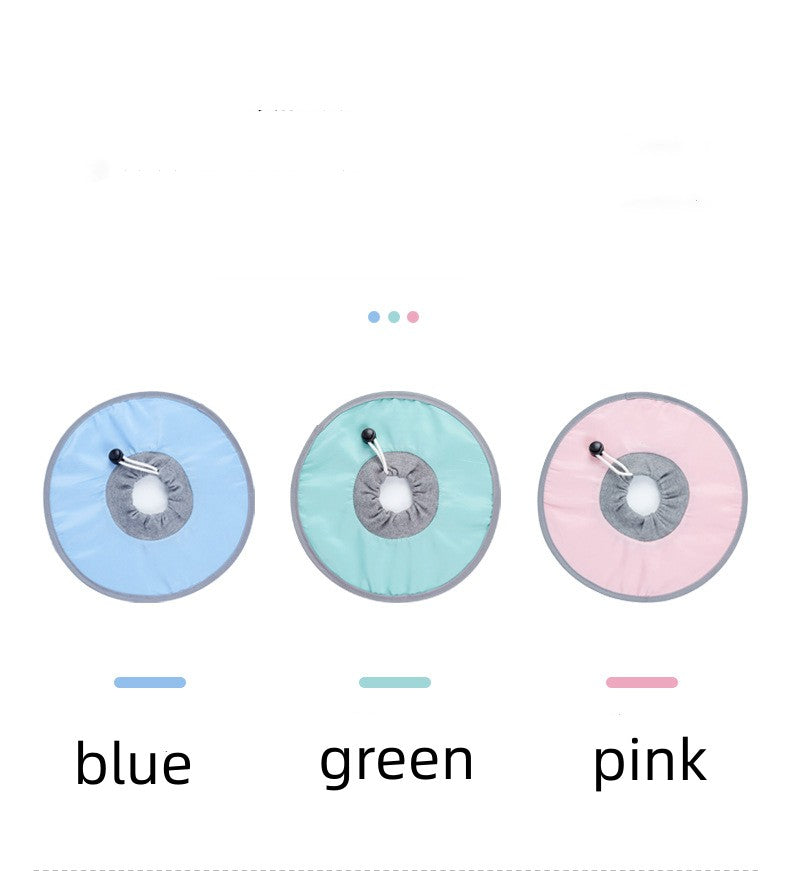 HKM-3649981 Pet Circle Collar for Cats - Light Blue, Pink, Fruit Green - Size M, L, XL, Polyester Material