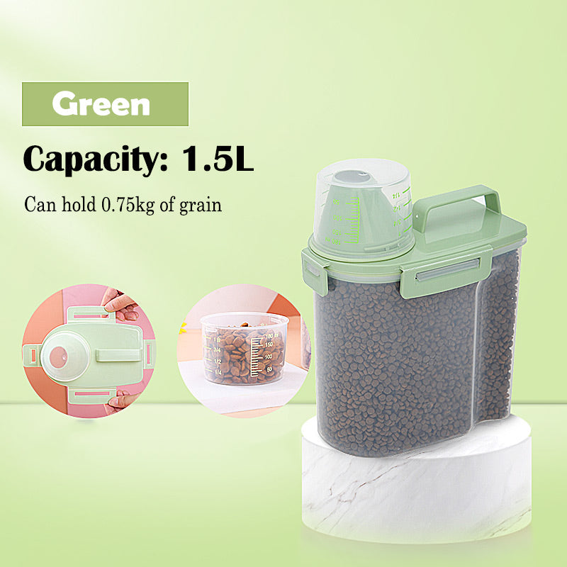 HKM-3650237 Moisture-Proof Cat Food Storage Barrel - Sealed Snack Container in Multiple Sizes