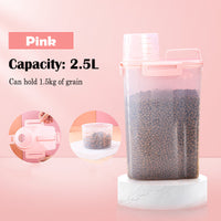 HKM-3650237 Moisture-Proof Cat Food Storage Barrel - Sealed Snack Container in Multiple Sizes