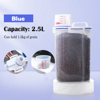 HKM-3650237 Moisture-Proof Cat Food Storage Barrel - Sealed Snack Container in Multiple Sizes