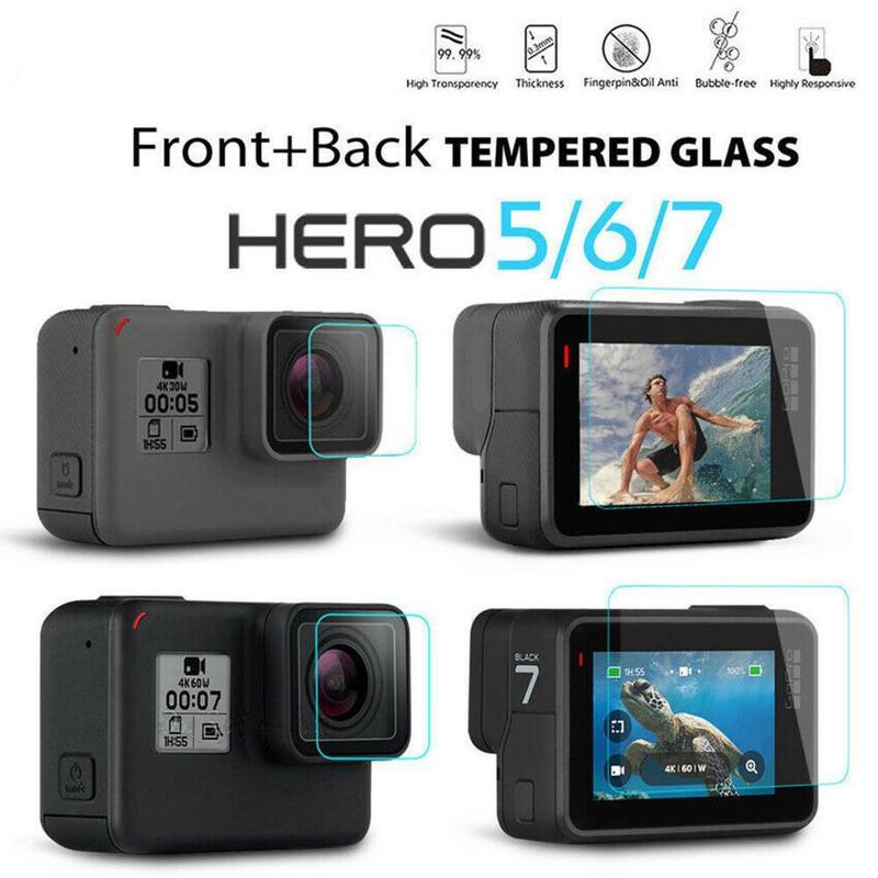 HKM-365075 Tempered Glass Lens & LCD Screen Protectors for GoPro Hero 5/6/7