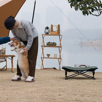HKM-3652413 Detachable Outdoor Folding Pet Bed with Waterproof Oxford Cloth and Aluminum Alloy Frame