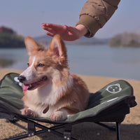 HKM-3652413 Detachable Outdoor Folding Pet Bed with Waterproof Oxford Cloth and Aluminum Alloy Frame