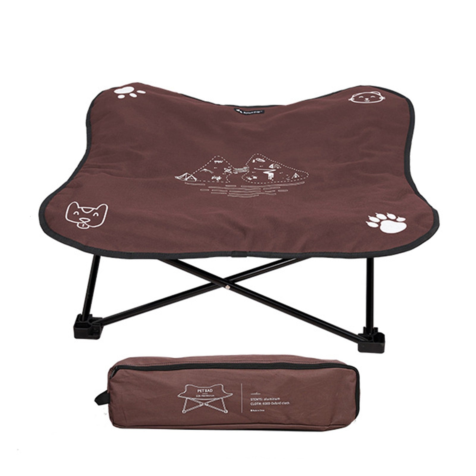 HKM-3652413 Detachable Outdoor Folding Pet Bed with Waterproof Oxford Cloth and Aluminum Alloy Frame