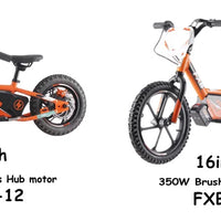 HKM-365267 16-Inch 250W Electric Balance Bike for Kids - No Pedals, Steel Fork, Aluminum Frame, CE Certified
