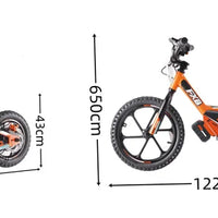 HKM-365267 16-Inch 250W Electric Balance Bike for Kids - No Pedals, Steel Fork, Aluminum Frame, CE Certified